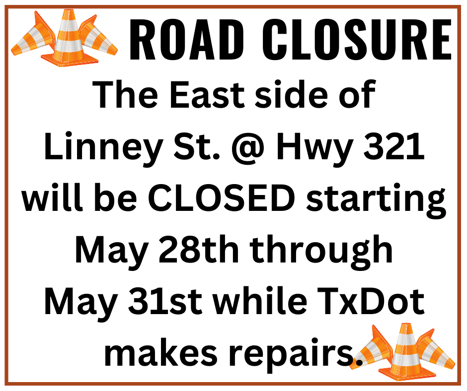 Road Closure on Linney St. at HWY 321